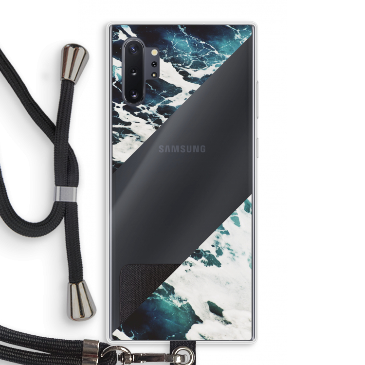 Golven: Samsung Galaxy Note 10 Plus Transparant Hoesje met koord
