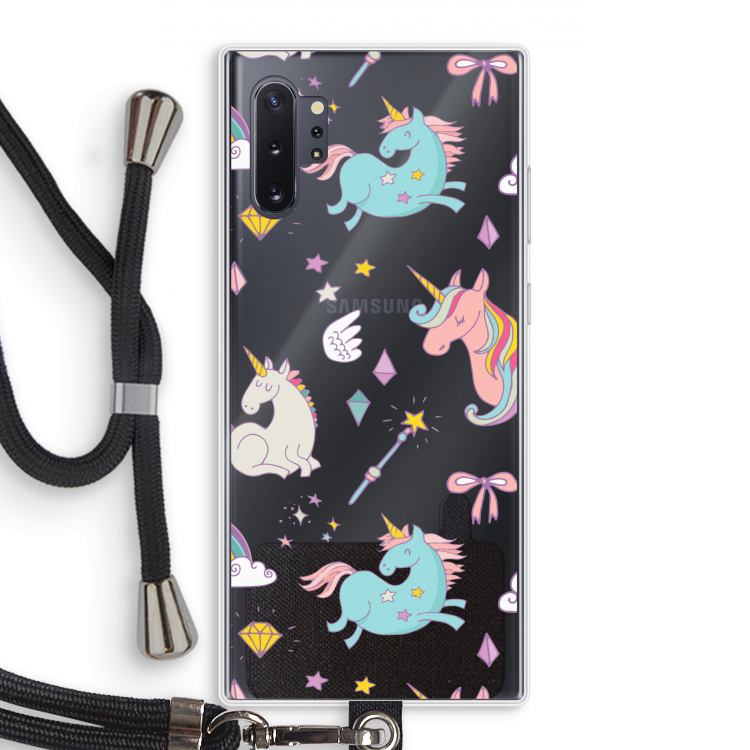 Fantasiewereld: Samsung Galaxy Note 10 Plus Transparant Hoesje met koord