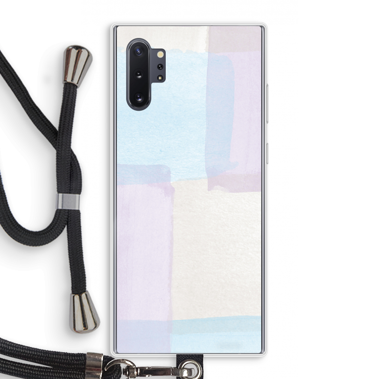 Square pastel: Samsung Galaxy Note 10 Plus Transparant Hoesje met koord