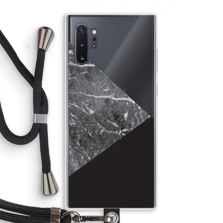 Combinatie marmer: Samsung Galaxy Note 10 Plus Transparant Hoesje met koord