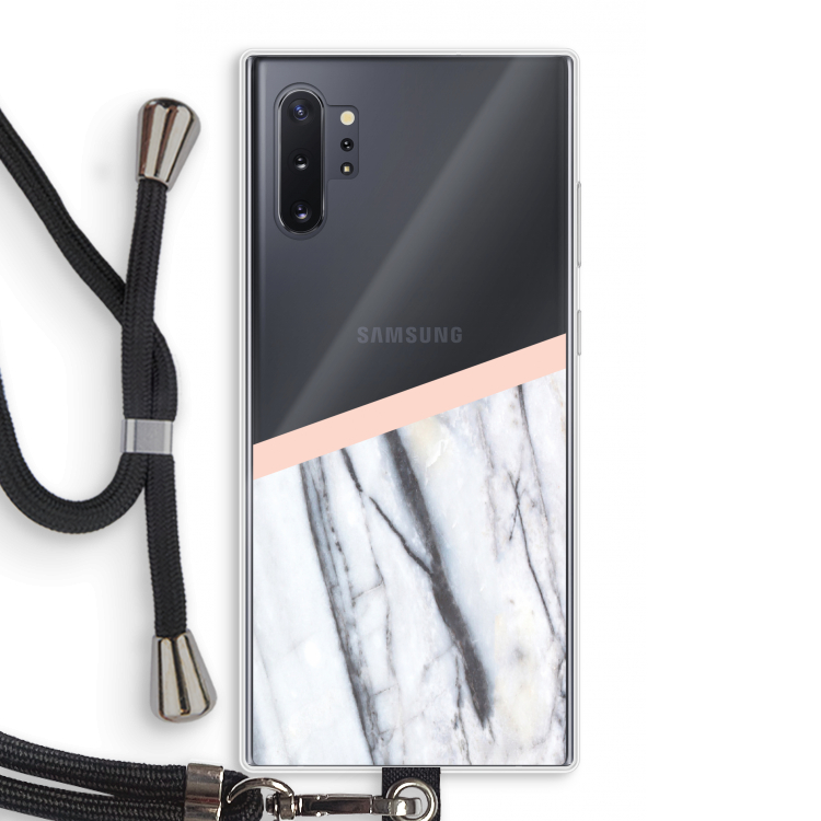 A touch of peach: Samsung Galaxy Note 10 Plus Transparant Hoesje met koord