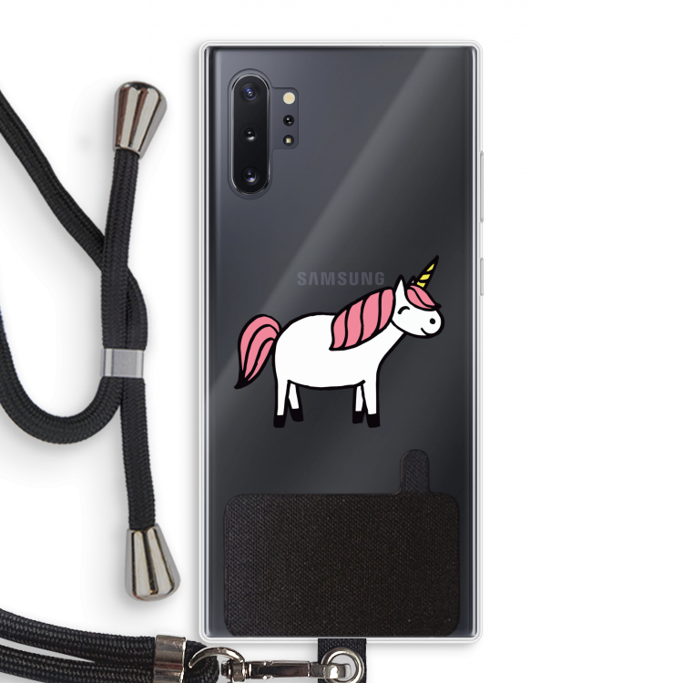 Eenhoorn: Samsung Galaxy Note 10 Plus Transparant Hoesje met koord