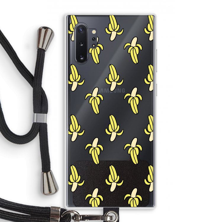 Bananas: Samsung Galaxy Note 10 Plus Transparant Hoesje met koord