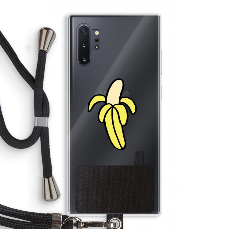 Banana: Samsung Galaxy Note 10 Plus Transparant Hoesje met koord