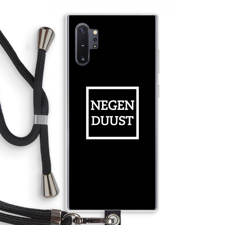 Negenduust black: Samsung Galaxy Note 10 Plus Transparant Hoesje met koord