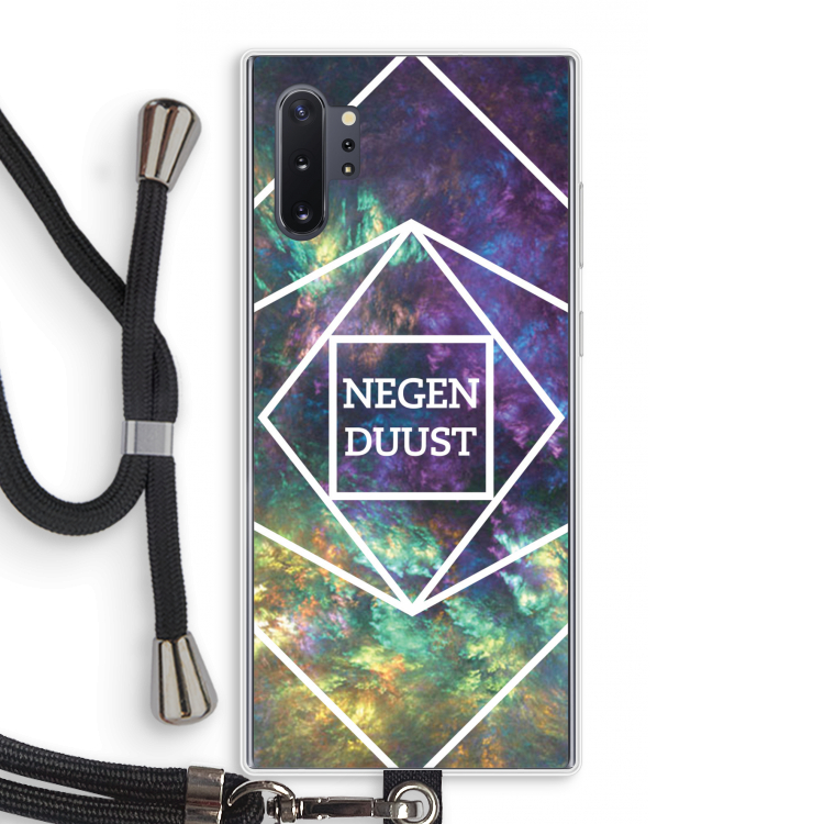 Negenduust ruimte: Samsung Galaxy Note 10 Plus Transparant Hoesje met koord