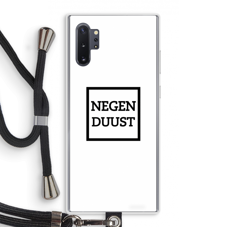Negenduust vierkant: Samsung Galaxy Note 10 Plus Transparant Hoesje met koord