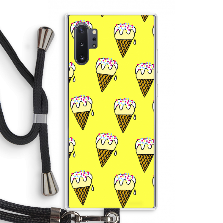 Isjes: Samsung Galaxy Note 10 Plus Transparant Hoesje met koord