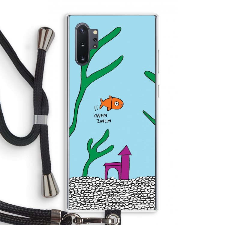 Aquarium: Samsung Galaxy Note 10 Plus Transparant Hoesje met koord
