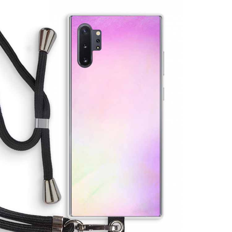 Flow mist pastel: Samsung Galaxy Note 10 Plus Transparant Hoesje met koord