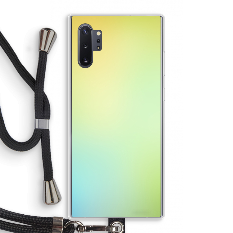 Minty mist pastel: Samsung Galaxy Note 10 Plus Transparant Hoesje met koord