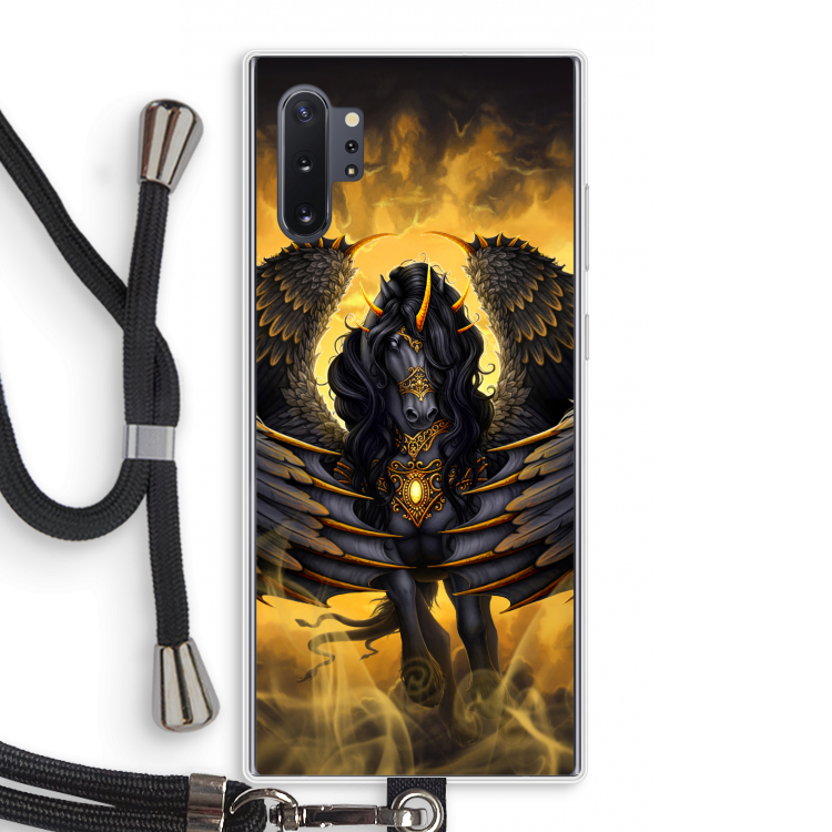 Pegasus: Samsung Galaxy Note 10 Plus Transparant Hoesje met koord
