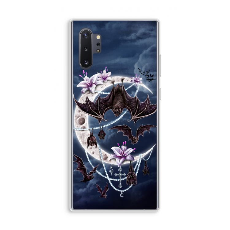 Vleermuizen Maan: Samsung Galaxy Note 10 Plus Transparant Hoesje