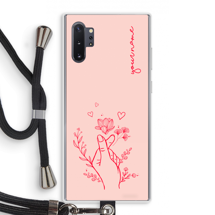 Giving Flowers: Samsung Galaxy Note 10 Plus Transparant Hoesje met koord