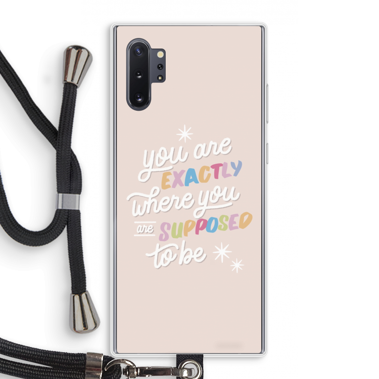 Right Place: Samsung Galaxy Note 10 Plus Transparant Hoesje met koord