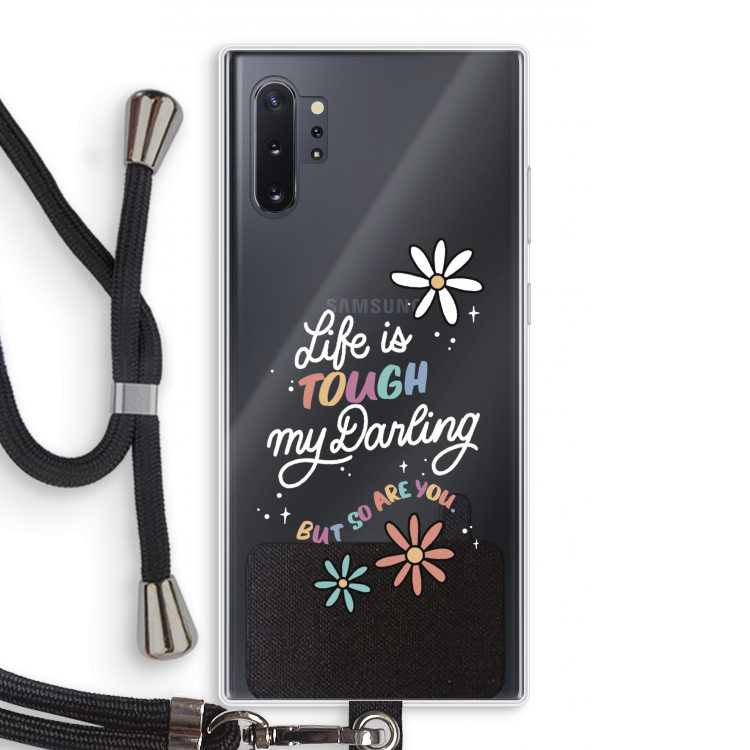 Tough Life: Samsung Galaxy Note 10 Plus Transparant Hoesje met koord