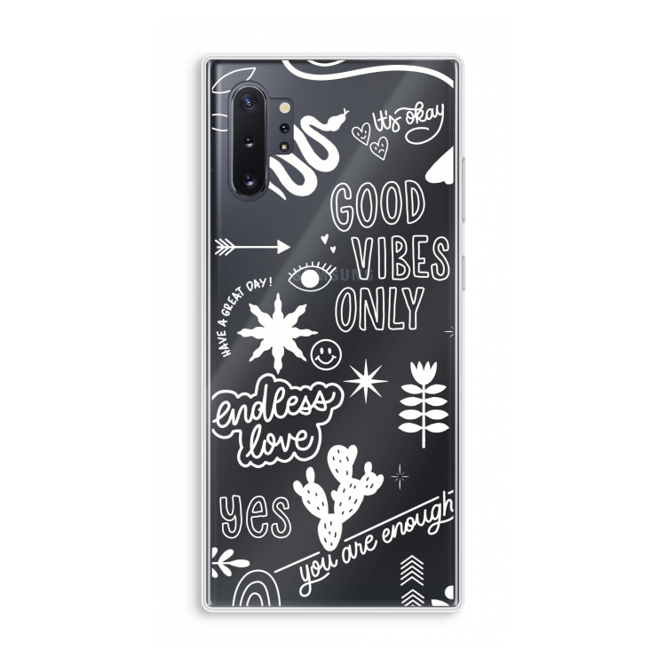 Good vibes: Samsung Galaxy Note 10 Plus Transparant Hoesje