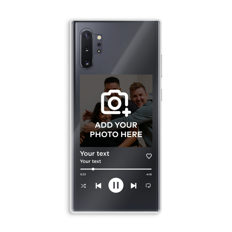 Music Player: Samsung Galaxy Note 10 Plus Transparant Hoesje