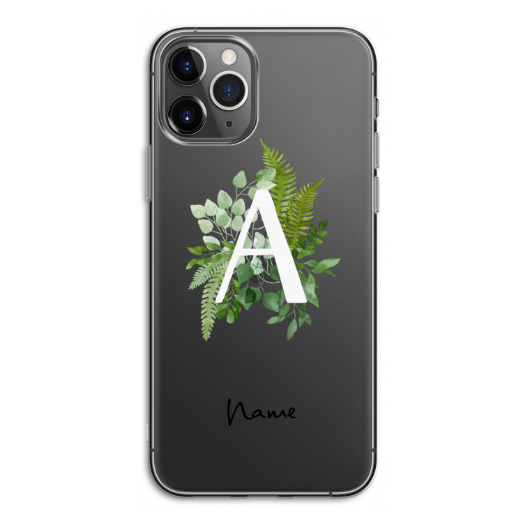 Green Brush: iPhone 11 Pro Transparant Hoesje