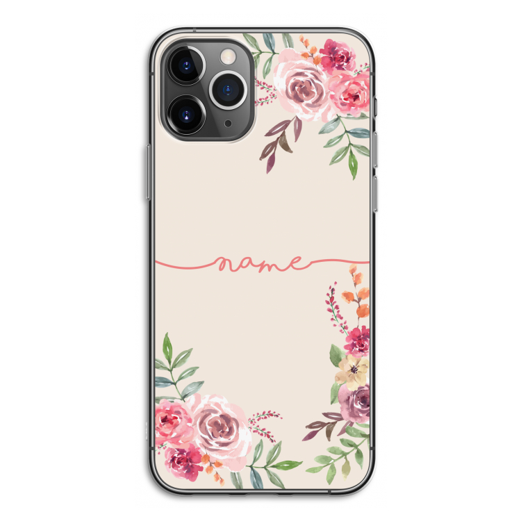 Rozen: iPhone 11 Pro Transparant Hoesje