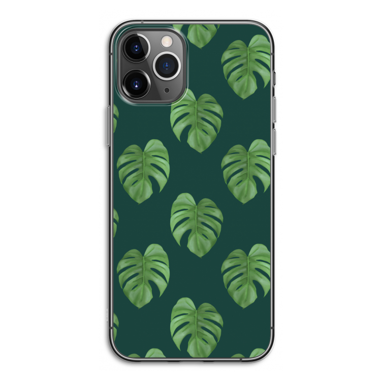 Monstera leaves: iPhone 11 Pro Transparant Hoesje