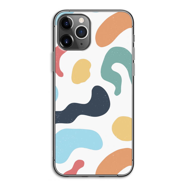 Memphis Shapes Blue: iPhone 11 Pro Transparant Hoesje