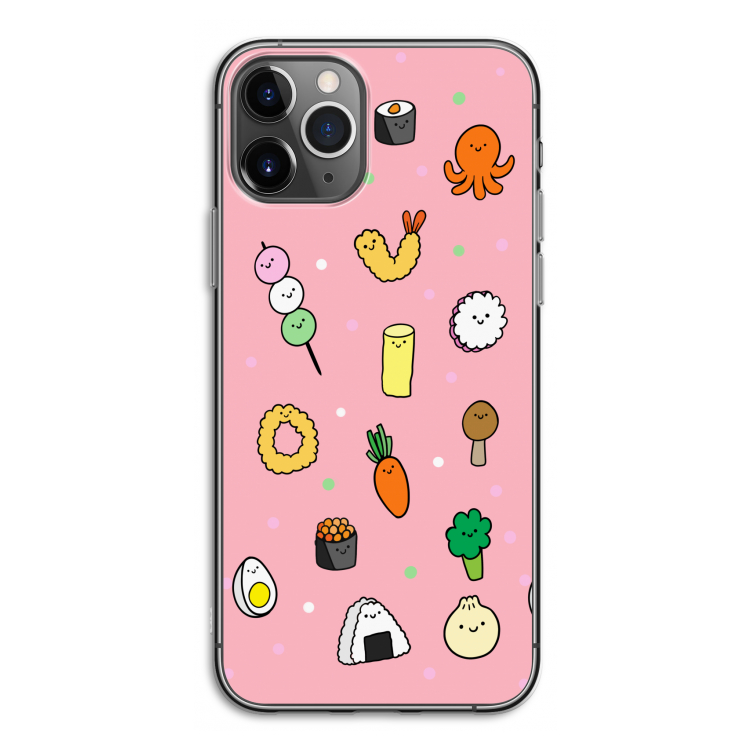 Happy bento friends: iPhone 11 Pro Transparant Hoesje