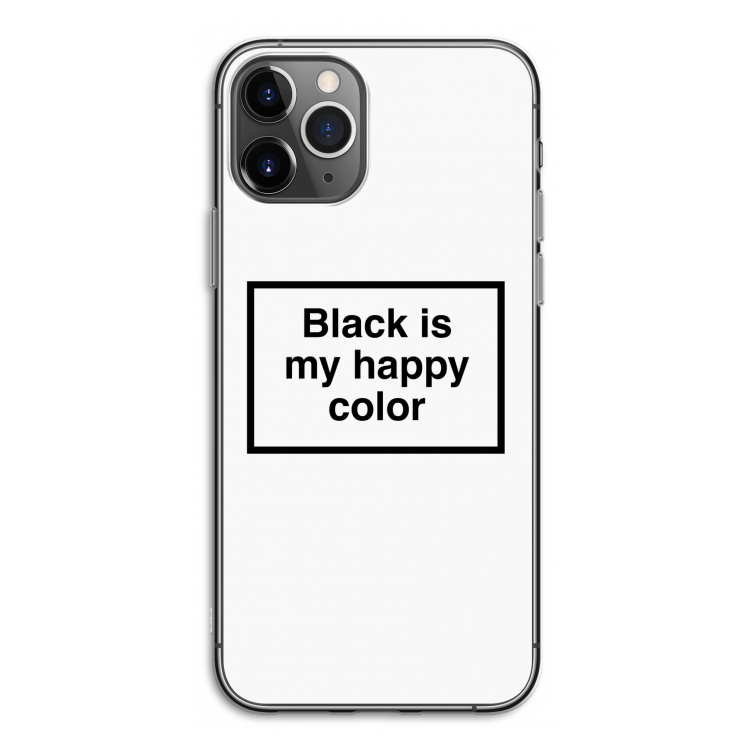 Black is my happy color: iPhone 11 Pro Transparant Hoesje