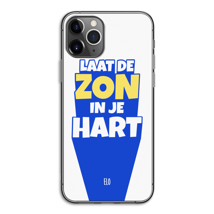 Laat de zon in je hart: iPhone 11 Pro Transparant Hoesje