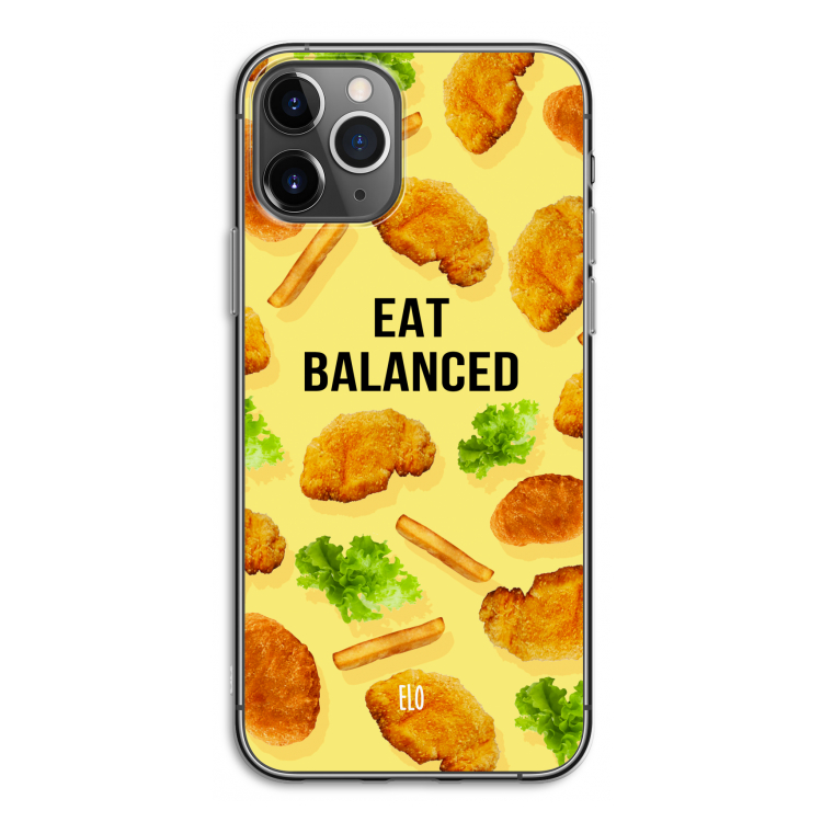 Eat Balanced: iPhone 11 Pro Transparant Hoesje