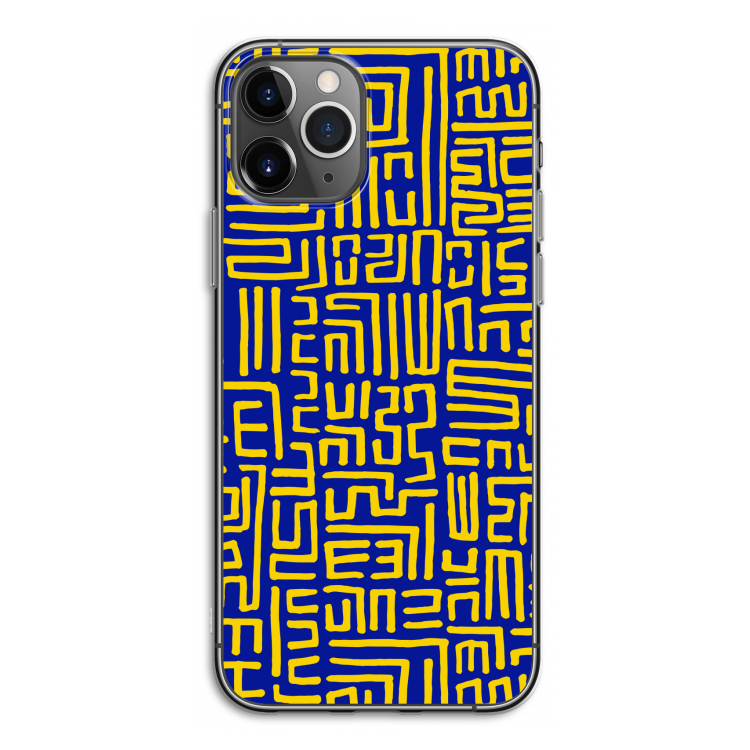 Majorelle Blue Print: iPhone 11 Pro Transparant Hoesje