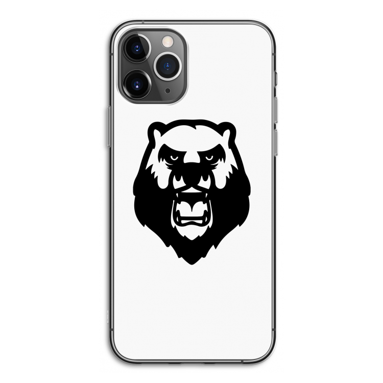 Angry Bear (white): iPhone 11 Pro Transparant Hoesje