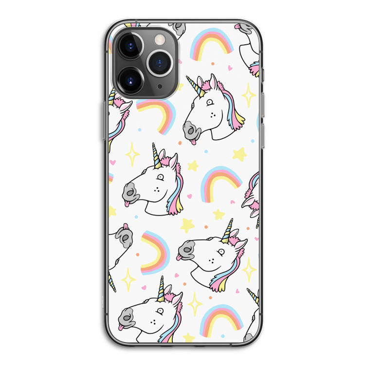 Rainbow Unicorn: iPhone 11 Pro Transparant Hoesje