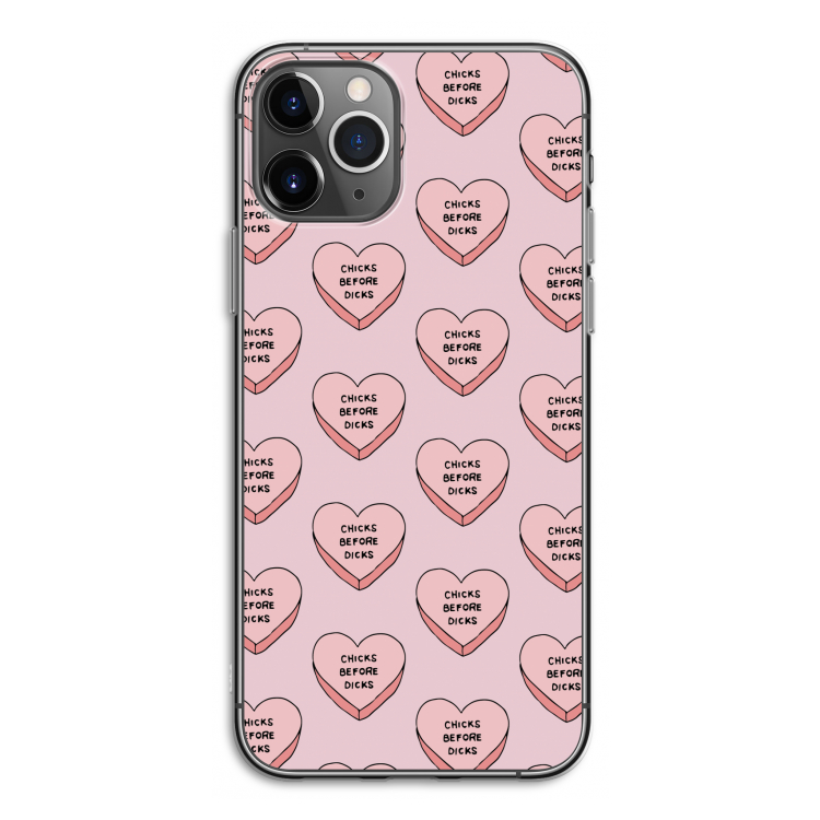 Chicks before dicks: iPhone 11 Pro Transparant Hoesje
