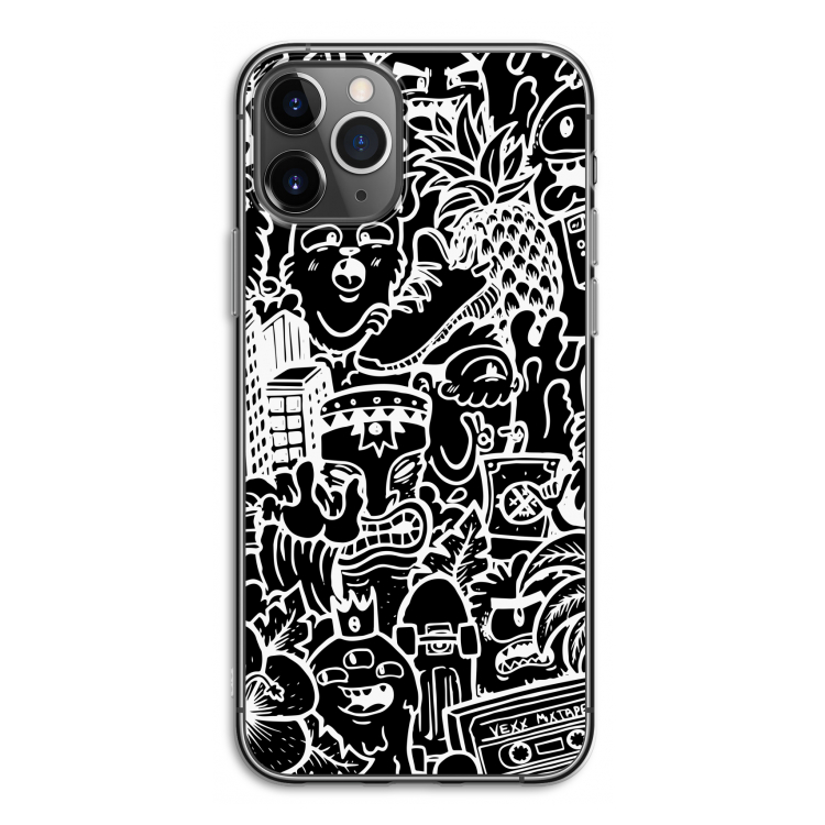 Vexx Black Mixtape: iPhone 11 Pro Transparant Hoesje