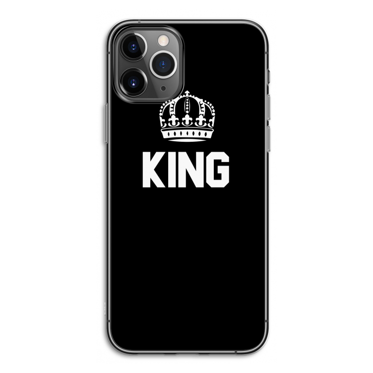King zwart: iPhone 11 Pro Transparant Hoesje