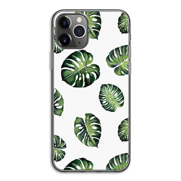 Tropische bladeren: iPhone 11 Pro Transparant Hoesje