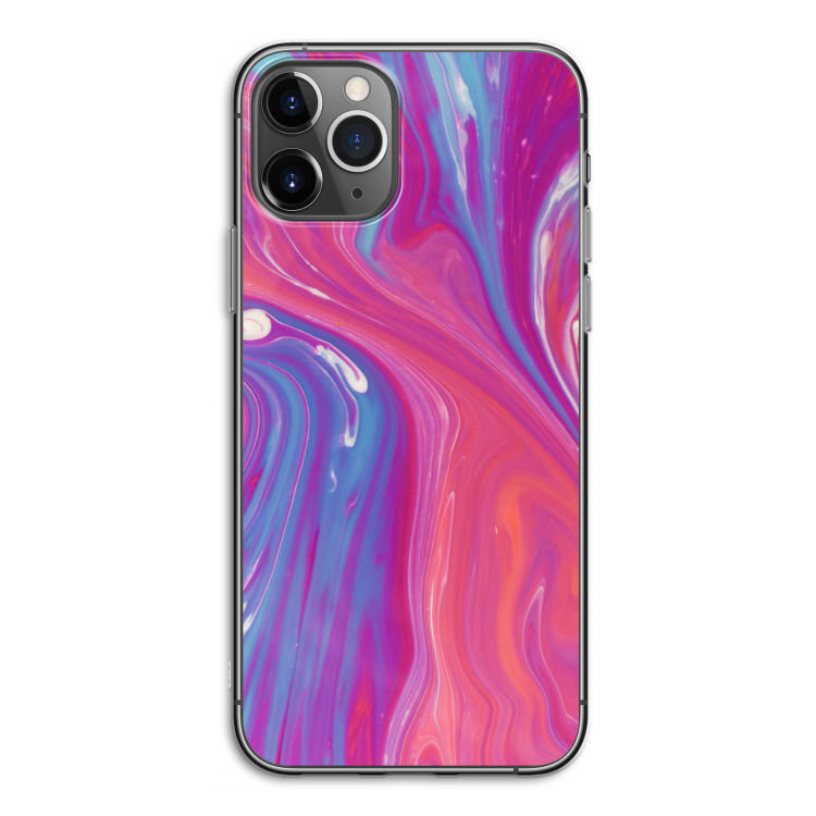 Paarse stroom: iPhone 11 Pro Transparant Hoesje