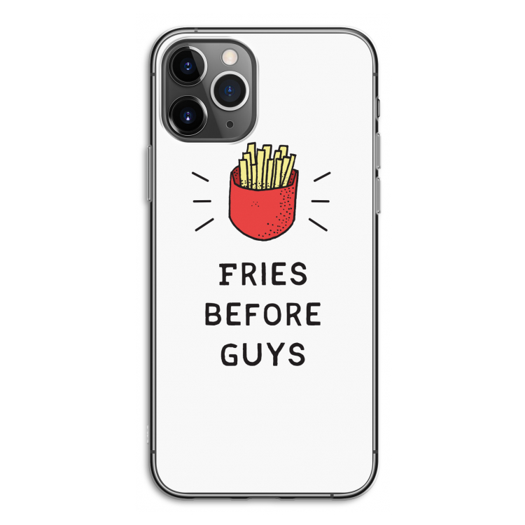 Fries before guys: iPhone 11 Pro Transparant Hoesje