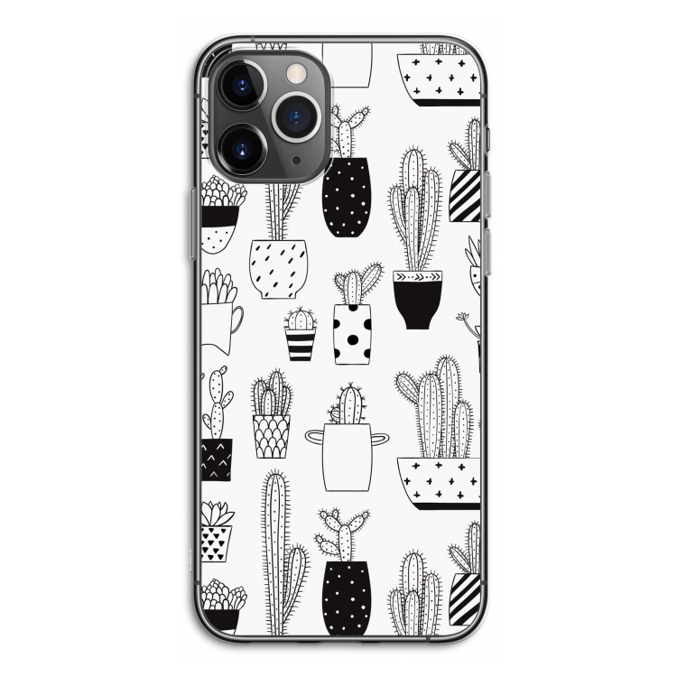 Cactusmotief: iPhone 11 Pro Transparant Hoesje