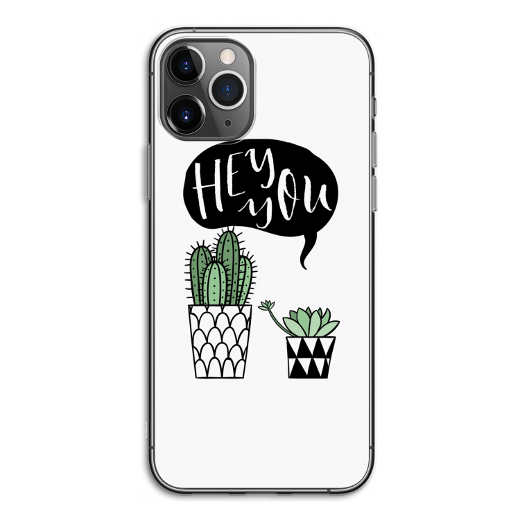 Hey you cactus: iPhone 11 Pro Transparant Hoesje