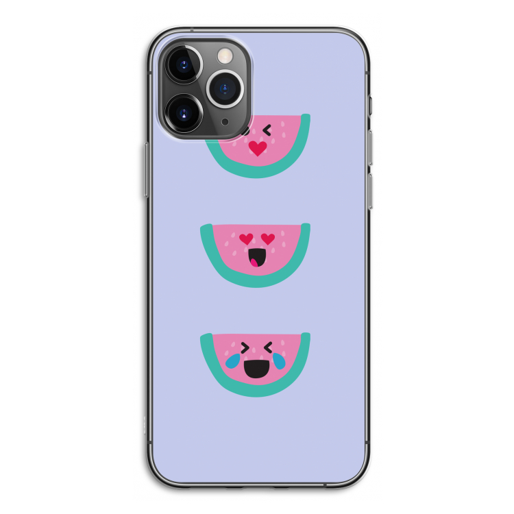 Smiley watermeloen: iPhone 11 Pro Transparant Hoesje