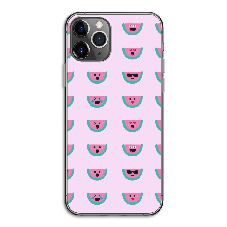 Smiley watermeloenprint: iPhone 11 Pro Transparant Hoesje