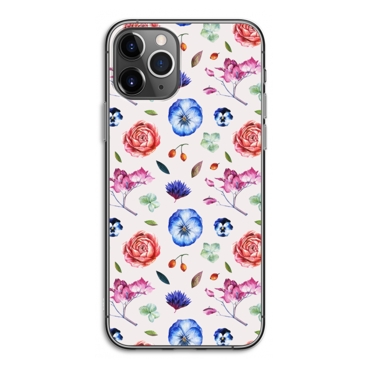 Bloemetjes: iPhone 11 Pro Transparant Hoesje
