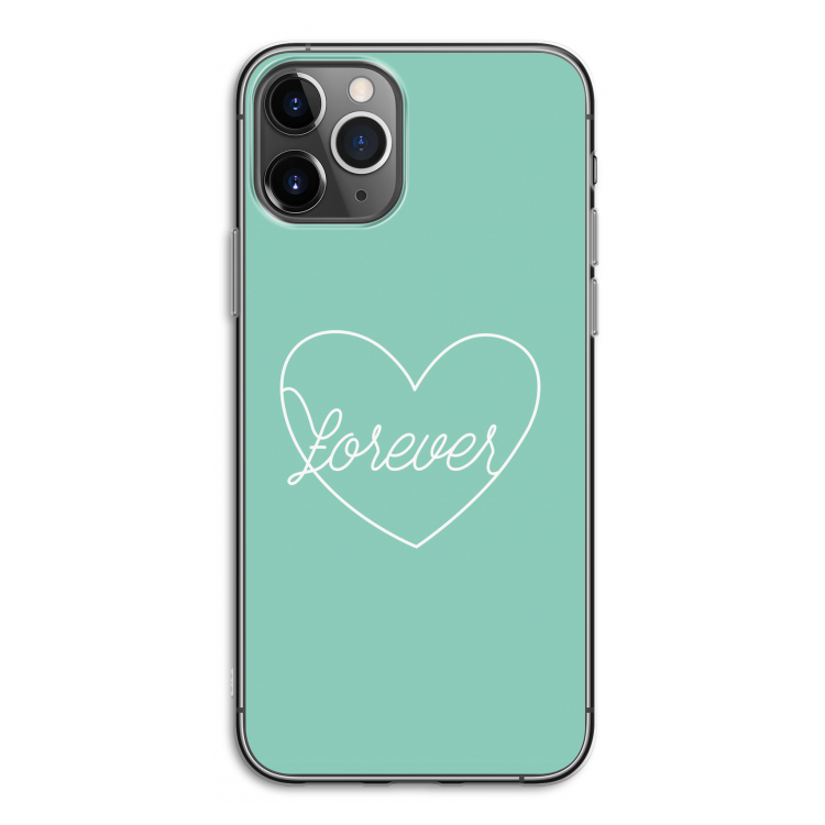 Forever heart pastel: iPhone 11 Pro Transparant Hoesje
