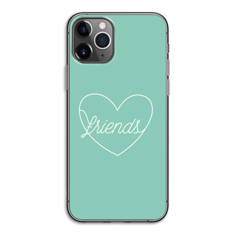 Friends heart pastel: iPhone 11 Pro Transparant Hoesje