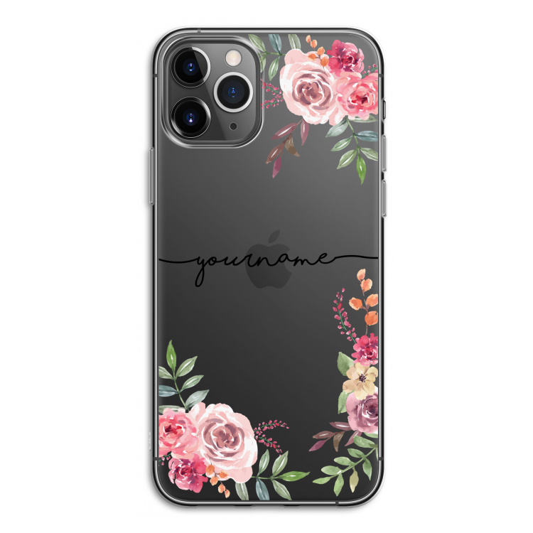 Rozen: iPhone 11 Pro Transparant Hoesje