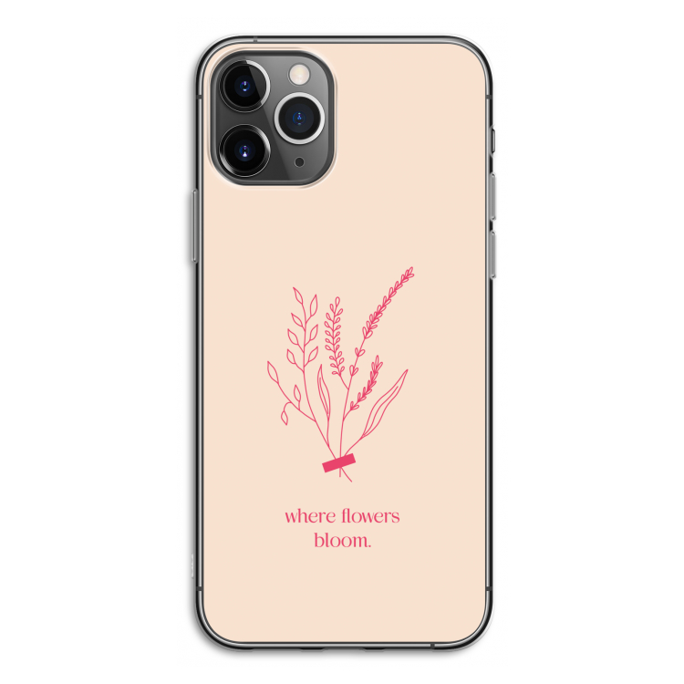 Where flowers bloom: iPhone 11 Pro Transparant Hoesje