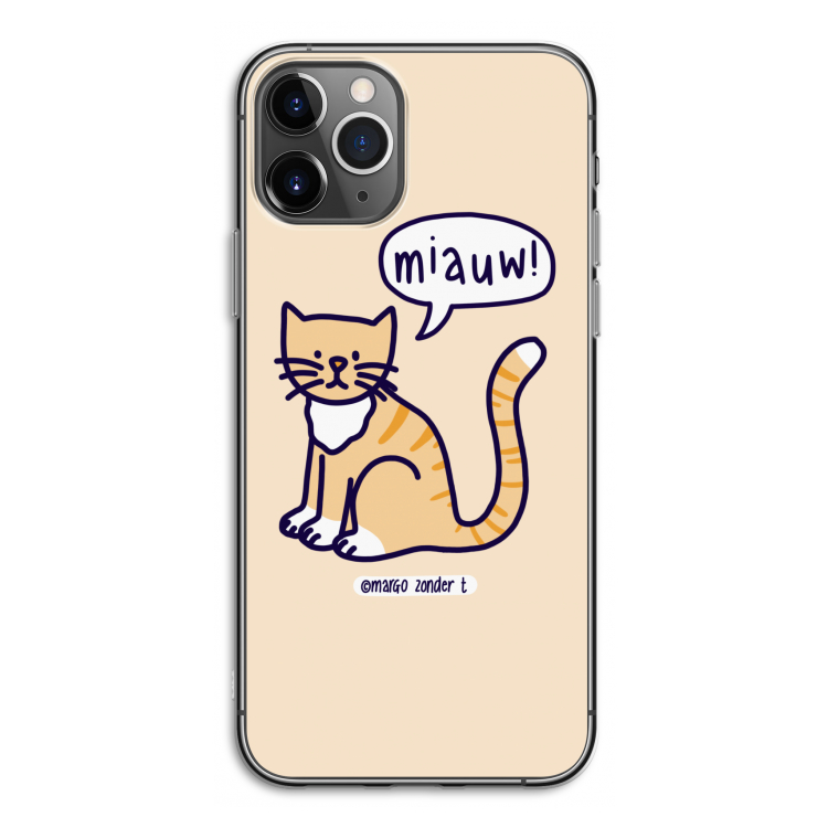 Miauw: iPhone 11 Pro Transparant Hoesje