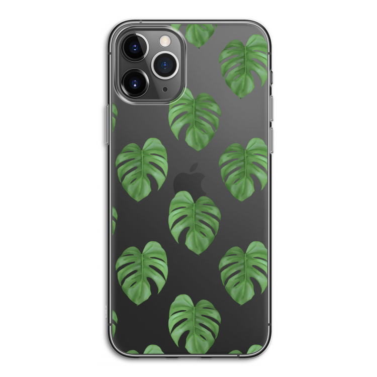 Monstera leaves: iPhone 11 Pro Transparant Hoesje